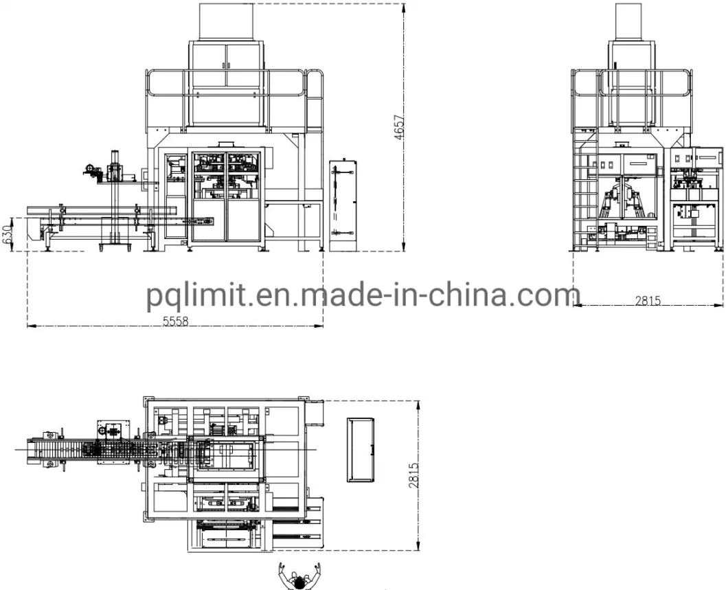 Automatic Bagging Machine for 25kg/50kg Pet Food/Cat Litter/Seeds/Grain with Open-Mouth Big Bag