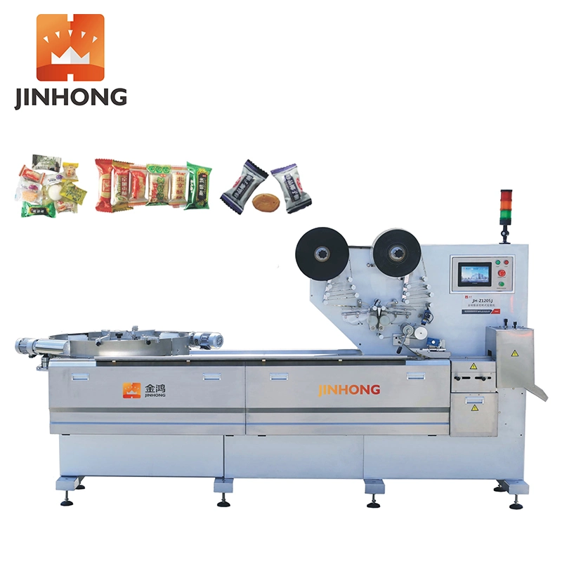 Fried Cookies Flow Wrapping Pillow Packing Automatic Three Servo Machine