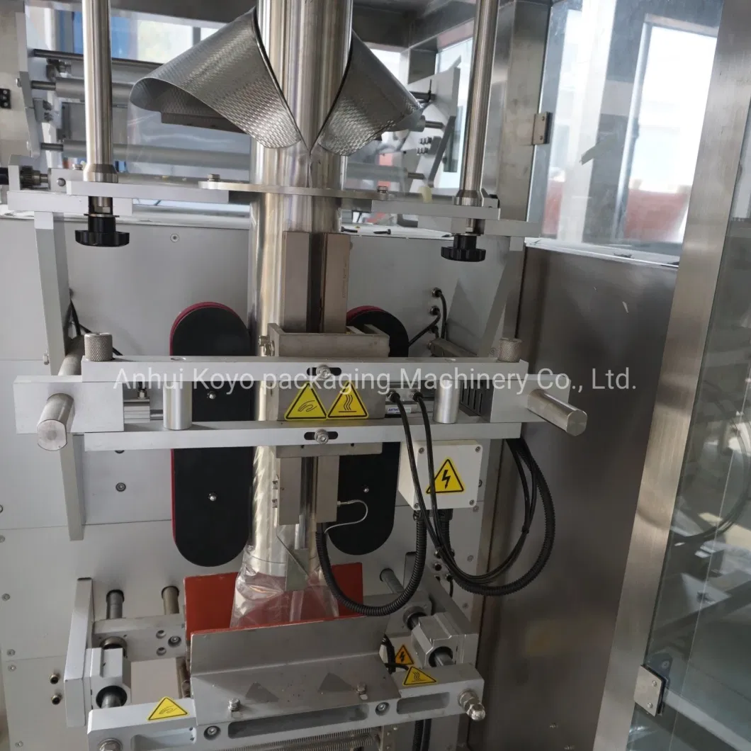 Ky420d Vffs Nitrogen Filling Fried Fish Skin Chips Packing Machine, Automatic Forming Packaging Sealing Date Printing