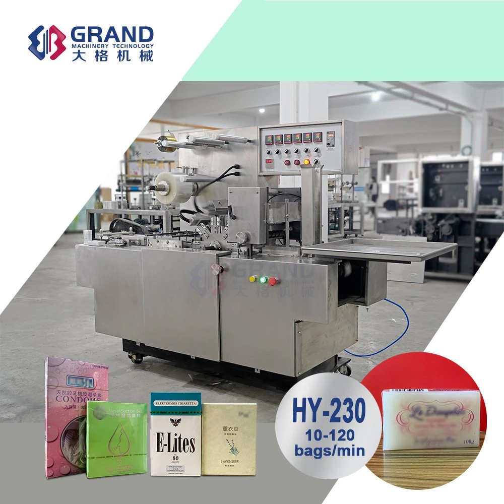 Automatic BOPP Soap Bag Tea Overwrapper Small Food Health Product Carton Box Film Packaging 3D Cellophane Wrapping Machine