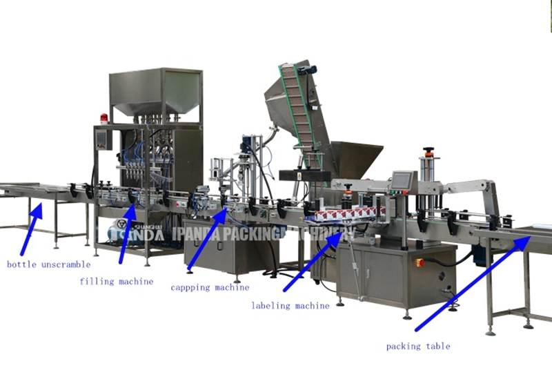 Mayonnaise Bottle Capping Fruit Jam Jar Sealing Sauce Paste Honey Filling Machine