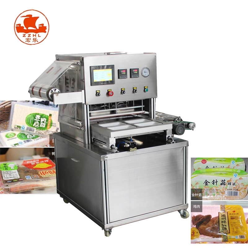 Automatic Meat Seafood Sandwich Vacuum Packing Food Tray Sealing Packaging Machine