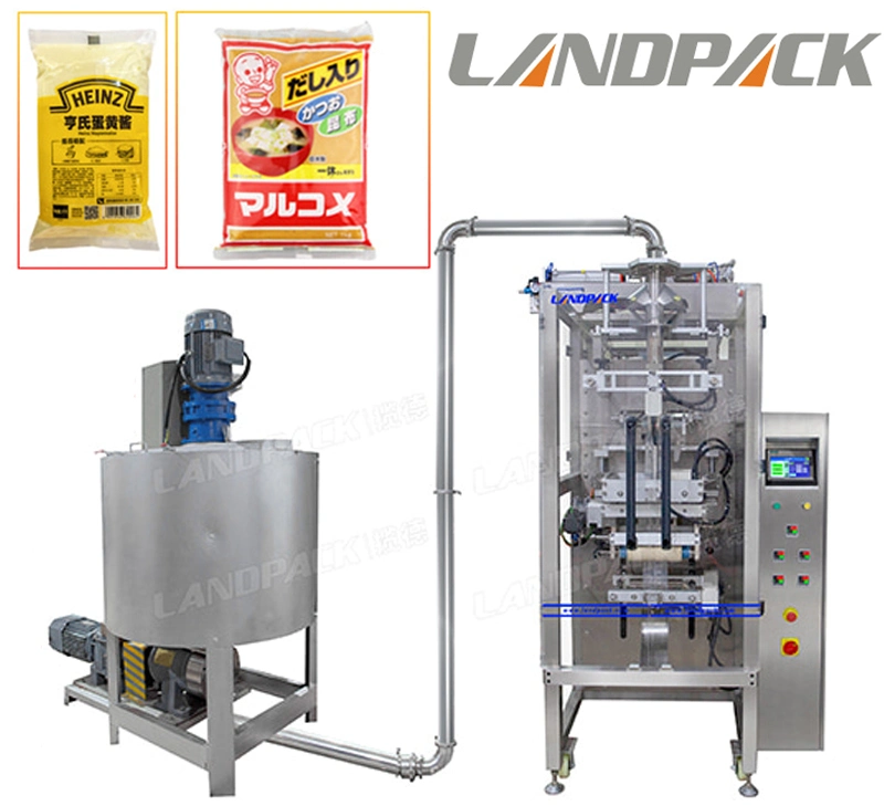 Landpack Dwy-420 Gel Ice Pack Edible Oil 1kg Pouch Tomato Sauce Filling and Sealing Packaging Packing Machine