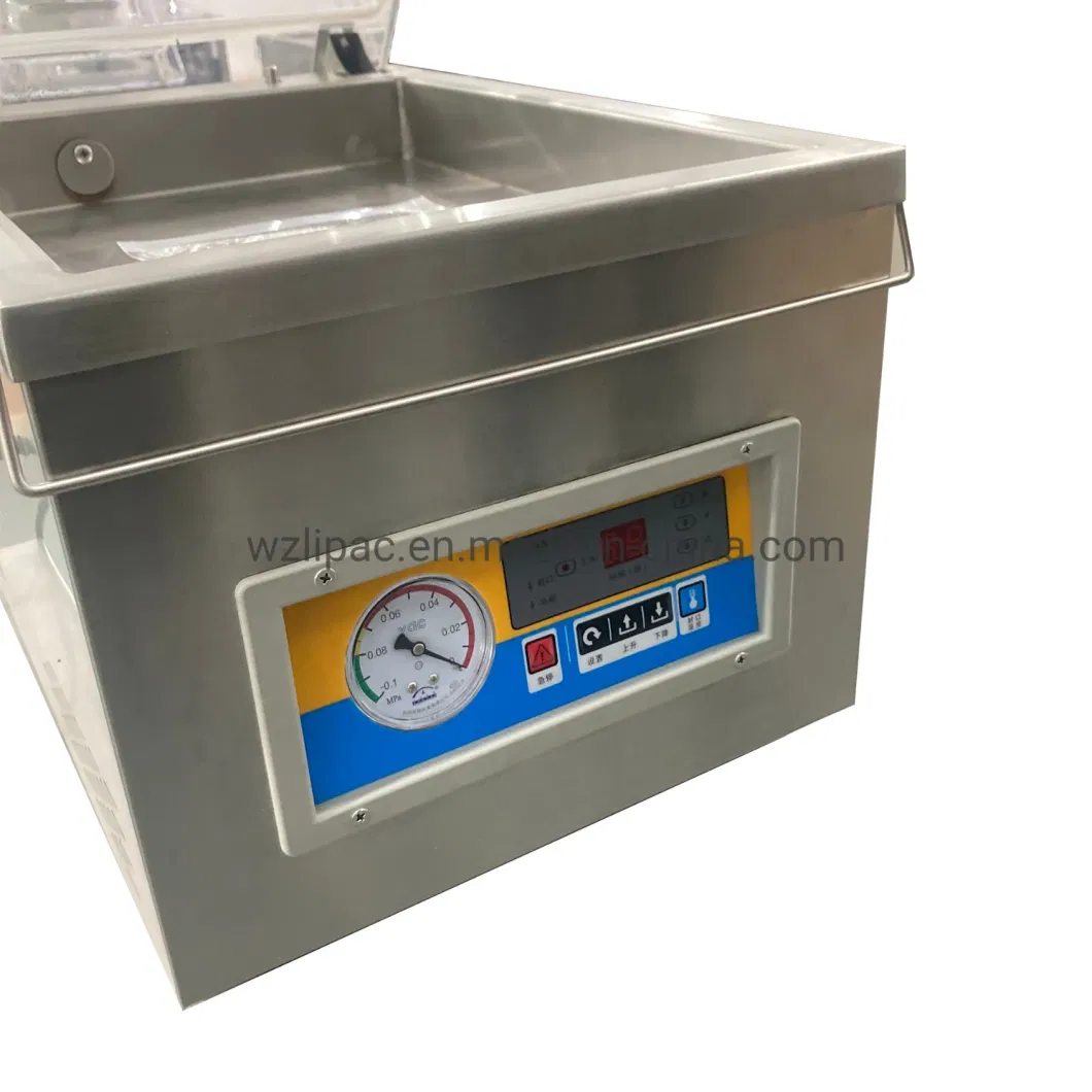 Hot Sale Automatic 100% Vacuum Table Top Mini Home &amp; Kitchen Tea Meat Dry Food Fruit One Chamber Full Vacuum Packing Machine