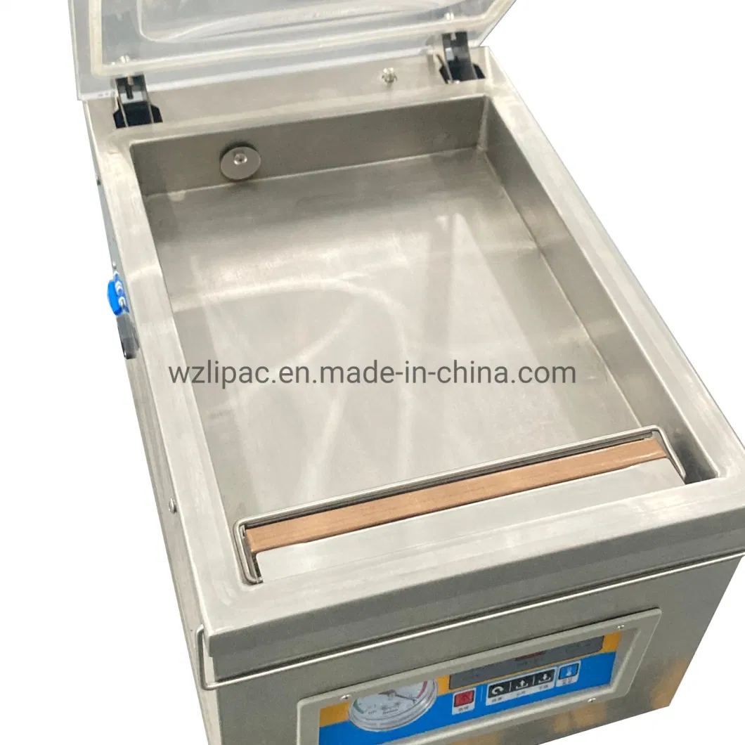 Hot Sale Automatic 100% Vacuum Table Top Mini Home &amp; Kitchen Tea Meat Dry Food Fruit One Chamber Full Vacuum Packing Machine