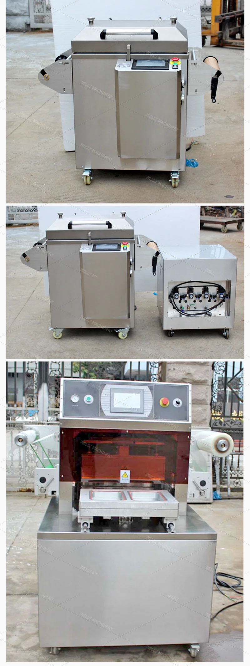 Stainless Steel Vacuum Skin Pack Machine Modified Atmosphere Packaging Tray Sealing Machine