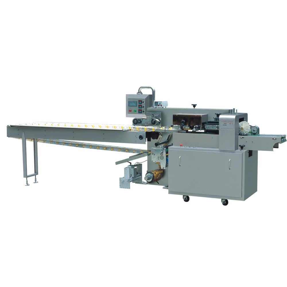 Three Servo Plastic Bag Flow Wrapping Machine Packaging for Cookies