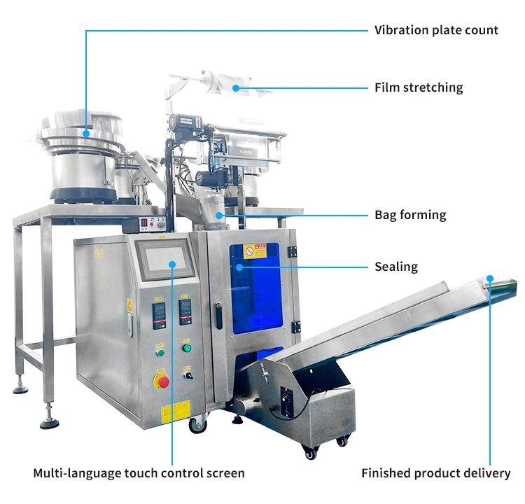 Automatic Individual Vibrating Disc Metering Hard Candy Counting and Packing Machine