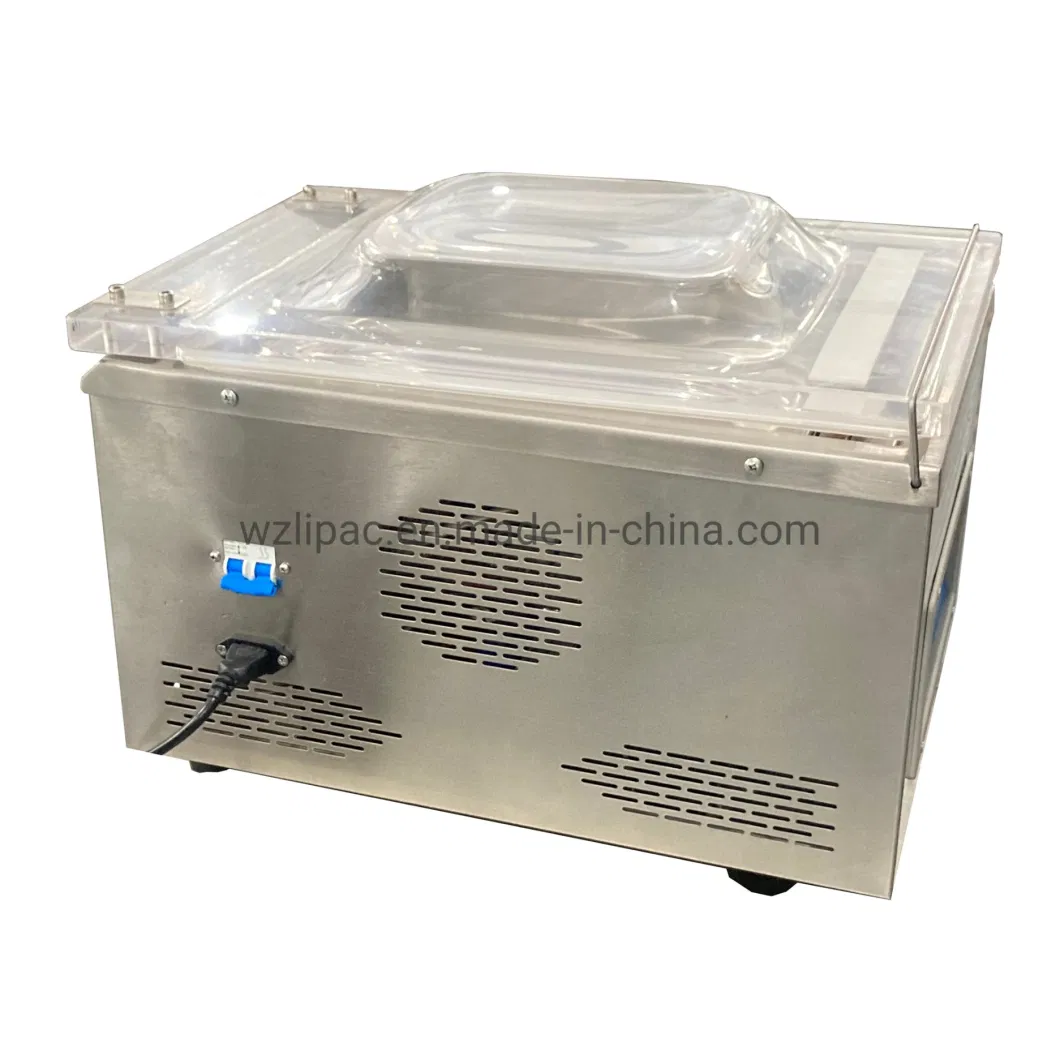 Hot Sale Automatic 100% Vacuum Table Top Mini Home &amp; Kitchen Tea Meat Dry Food Fruit One Chamber Full Vacuum Packing Machine