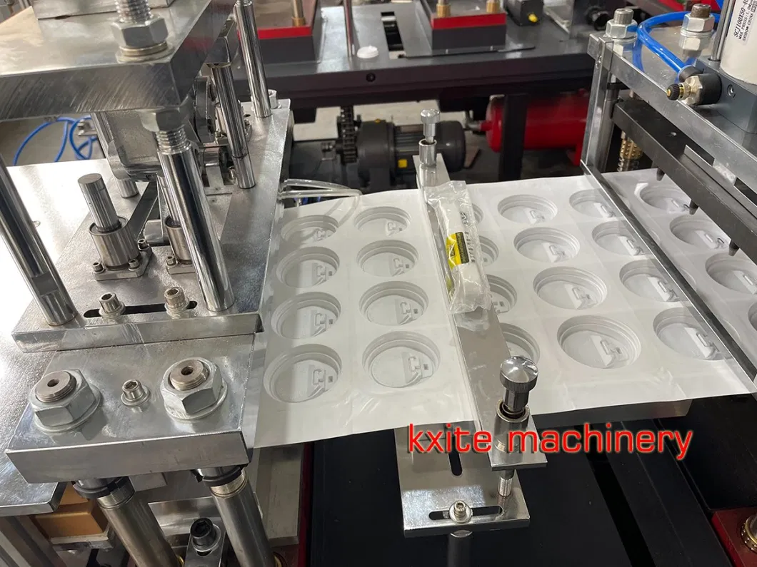 Plastic Automatic Four Station Bowl, Lid, Trays, Plate, Container Boxes Vacuum Packaging Thermoforming Machine