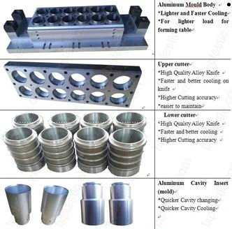 Plastic Cup Tilting Mould Thermoformers Equipments