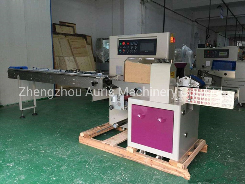 Automatic Horizontal Biscuits Cake Bread Candy Vegetable Cookies Chocolate Bar Flow Wrapping Pillow Packing Machine Food Packaging Machine