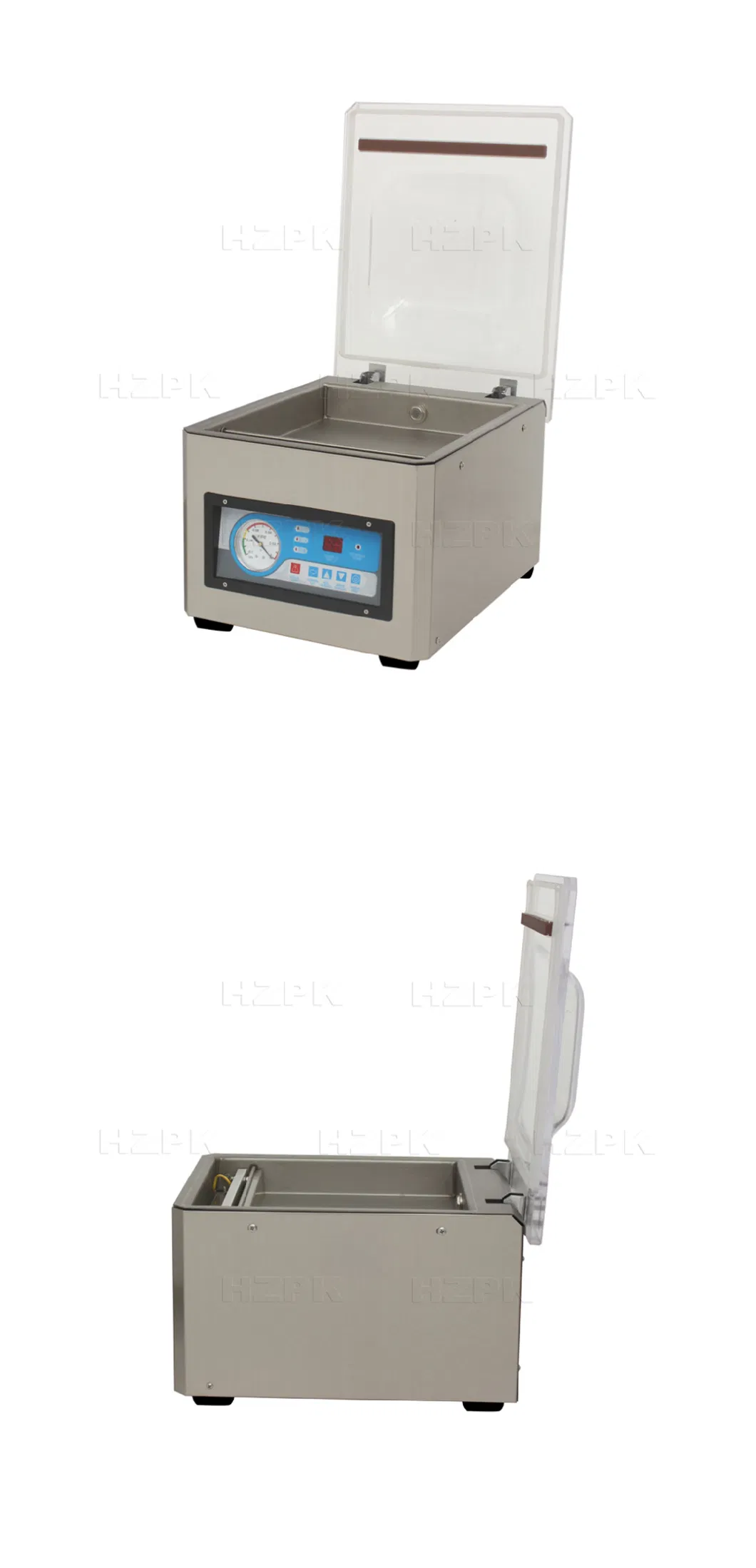 Hzpk Commercial Vacuum Packaging Machine for Meat Desktop Single Chamber Vacuum Machine