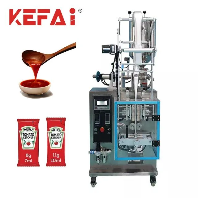 Kefai Vertical Automatic Stick Sachet Ketchup Liquid Water Oil Honey Sauce Pouch Paste Vinegar Ice Pop Popsicle Packaging Bag Bagging Packing Machine