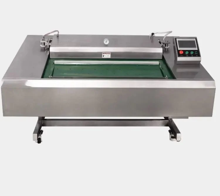 304 Stainless Steel Rolling/Continuous/Conveyor Vacuum Packing/Packaging/Wrapping Machine for Sausage/Sausages/Fresh Fish