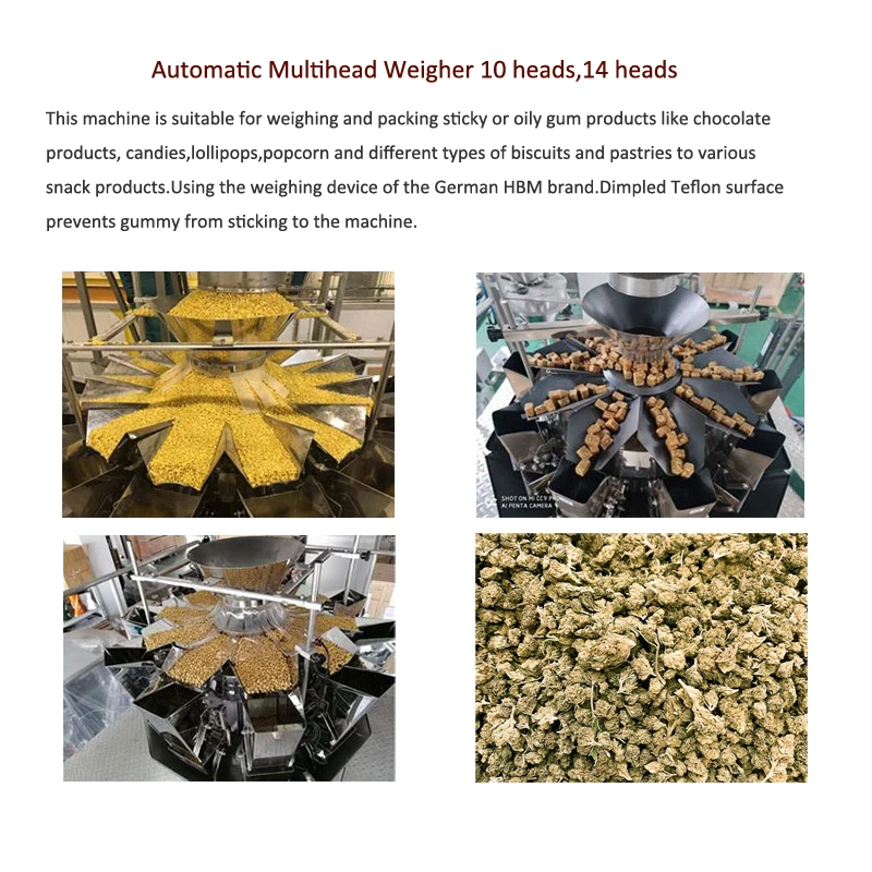 Automatic Premade Bag Pouch Filling Machine Combination 10 14 Head Multihead Weigher Nut Popcorn Chip Fruit Snack Food Bagging Packaging Filling Machine
