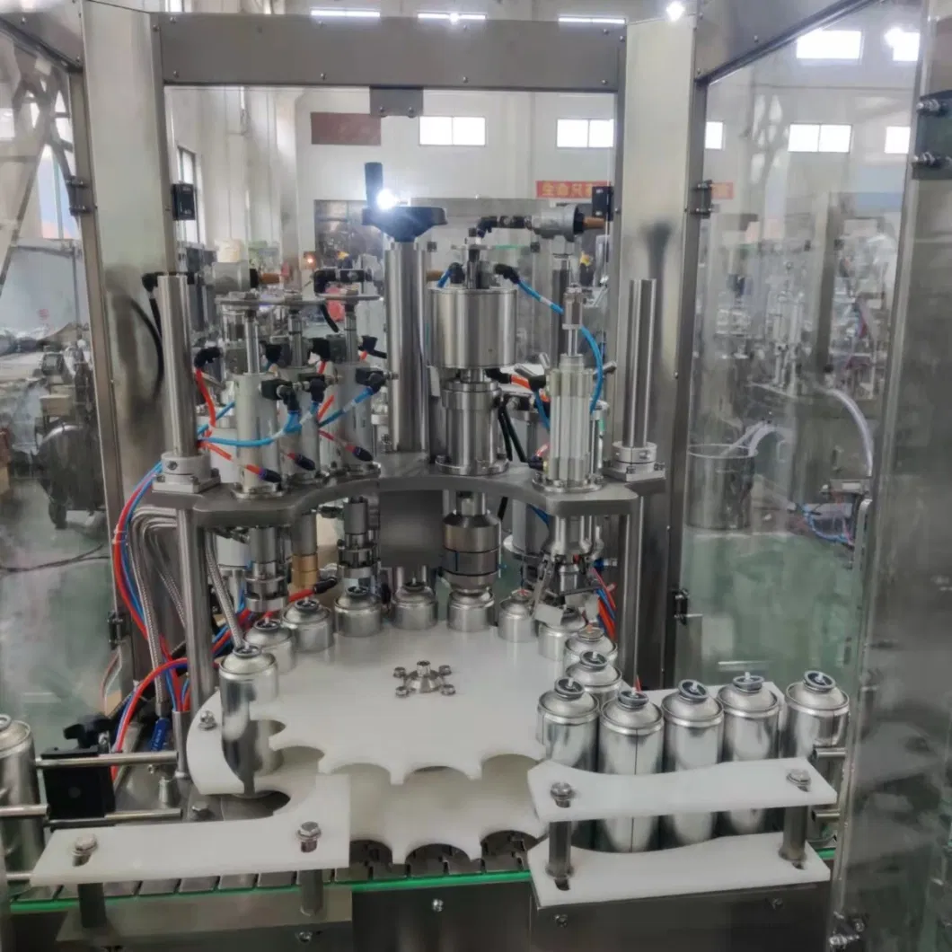 High Repurchase Rates Products Automatic Air Freshener Liquid Food Packaging Machine Aerosol Cans Spray Bottles Filling Crimping Machine