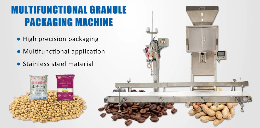 China Manufacturer 100g to 5000g Semi-Automatic Nuts Rice Seeds Packing Machine