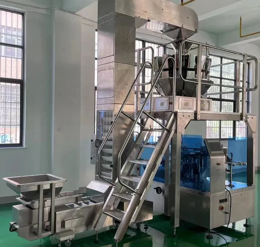 Automatic Premade Bag Pouch Filling Machine Combination 10 14 Head Multihead Weigher Nut Popcorn Chip Fruit Snack Food Bagging Packaging Filling Machine