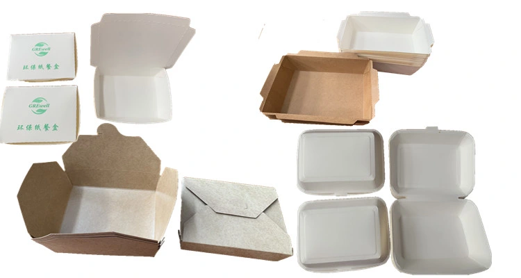 Recycled Degradable Takeaway Fast Food Burger Hamburger Box Packaging Sushi Paper Box Making Machine