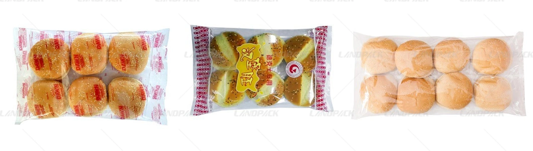 Landpack Lp-700b Butter Burgers Bun Foot Patch Wrapping Packaging Packing Machine