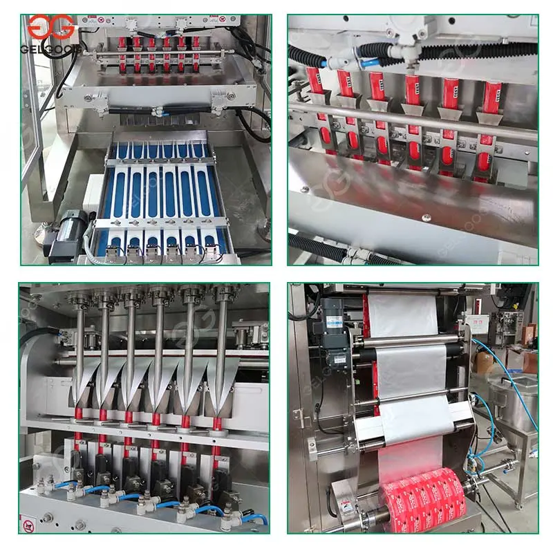 Large Scale Multi Lanes Condiment Paste Sachet Packaging Machine