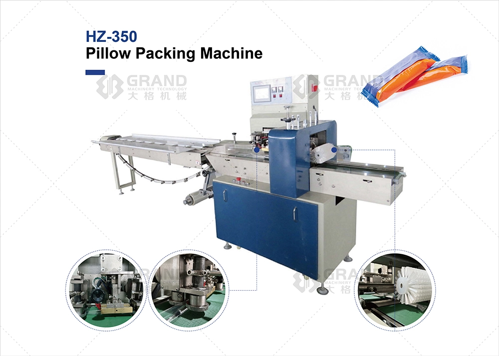 Automatic Horizontal High-Speed Chapati Buns Sachet Flow Food Pillow Bag Packing Machine