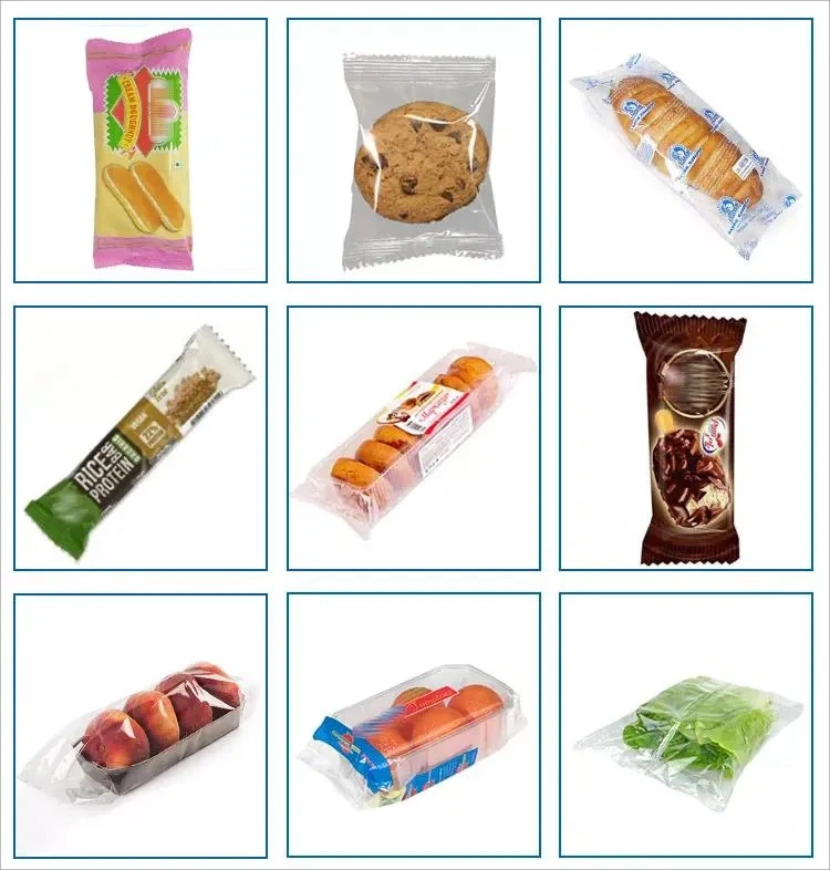 Kefai Automatic Horizontal Tray Bread Cake Cookies Biscuits Candy Pillow Bag Fresh Vegetables Fruits Packaging Flow Pack Wrapping Packing Machine Price