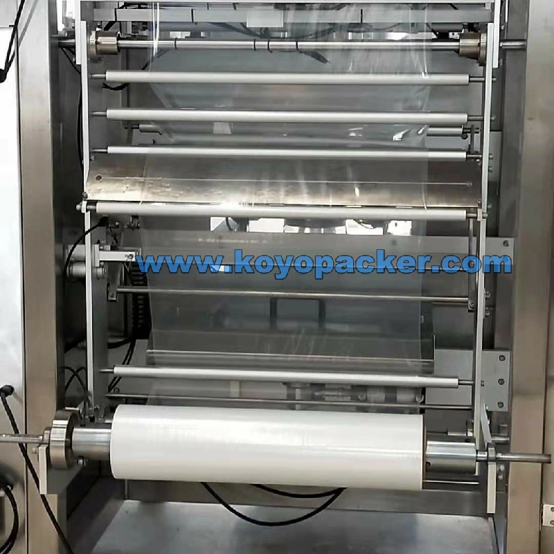 Ky420d Vffs Nitrogen Filling Fried Fish Skin Chips Packing Machine, Automatic Forming Packaging Sealing Date Printing