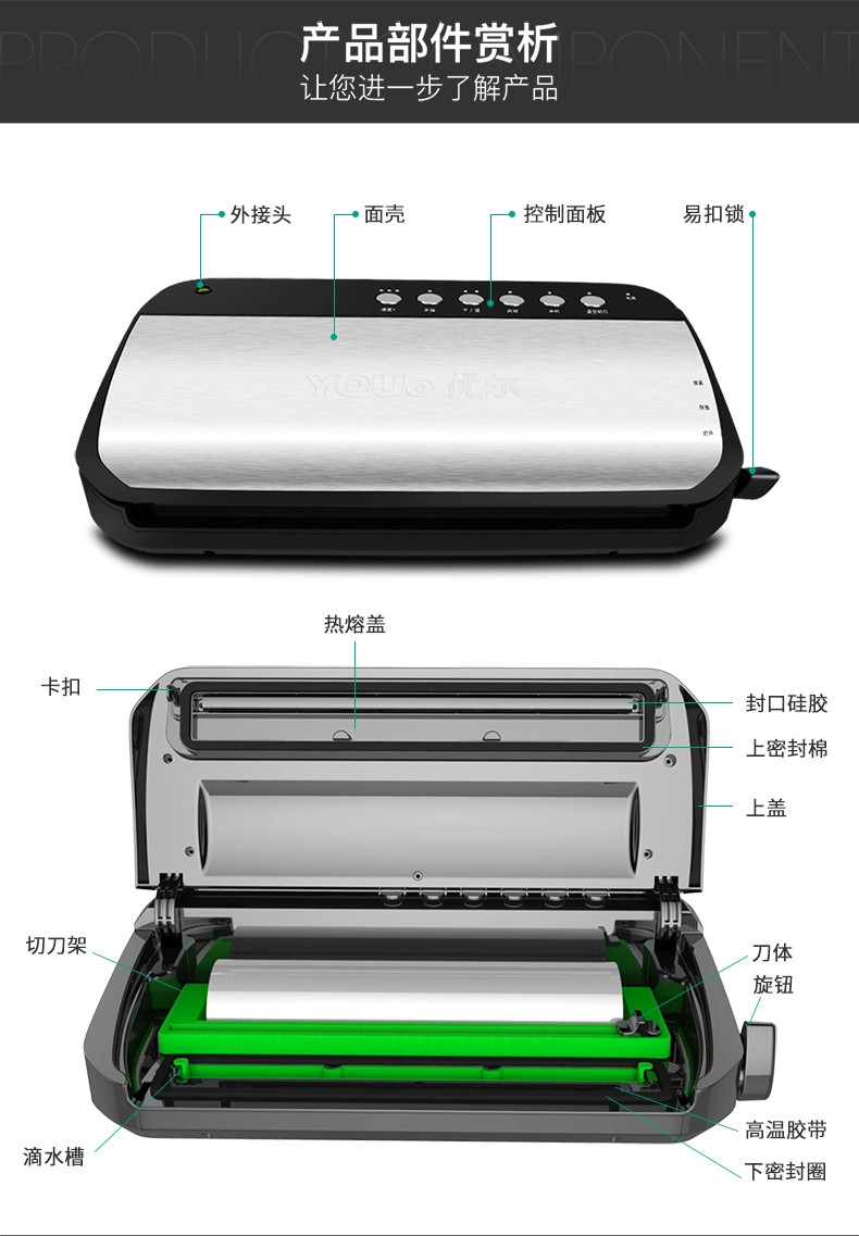 China Electric Packages Packing Machine Vacuum Sealer