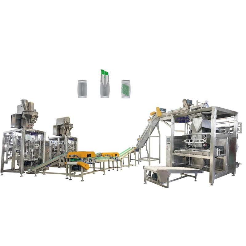 Automatic Pouch Secondary Baling Packing Packaging Machine Baler Machine (Sachets Into Big Pillow/Gusseted bag/PE BAG) for Seeds/Beans/Rice/Detergent Powder