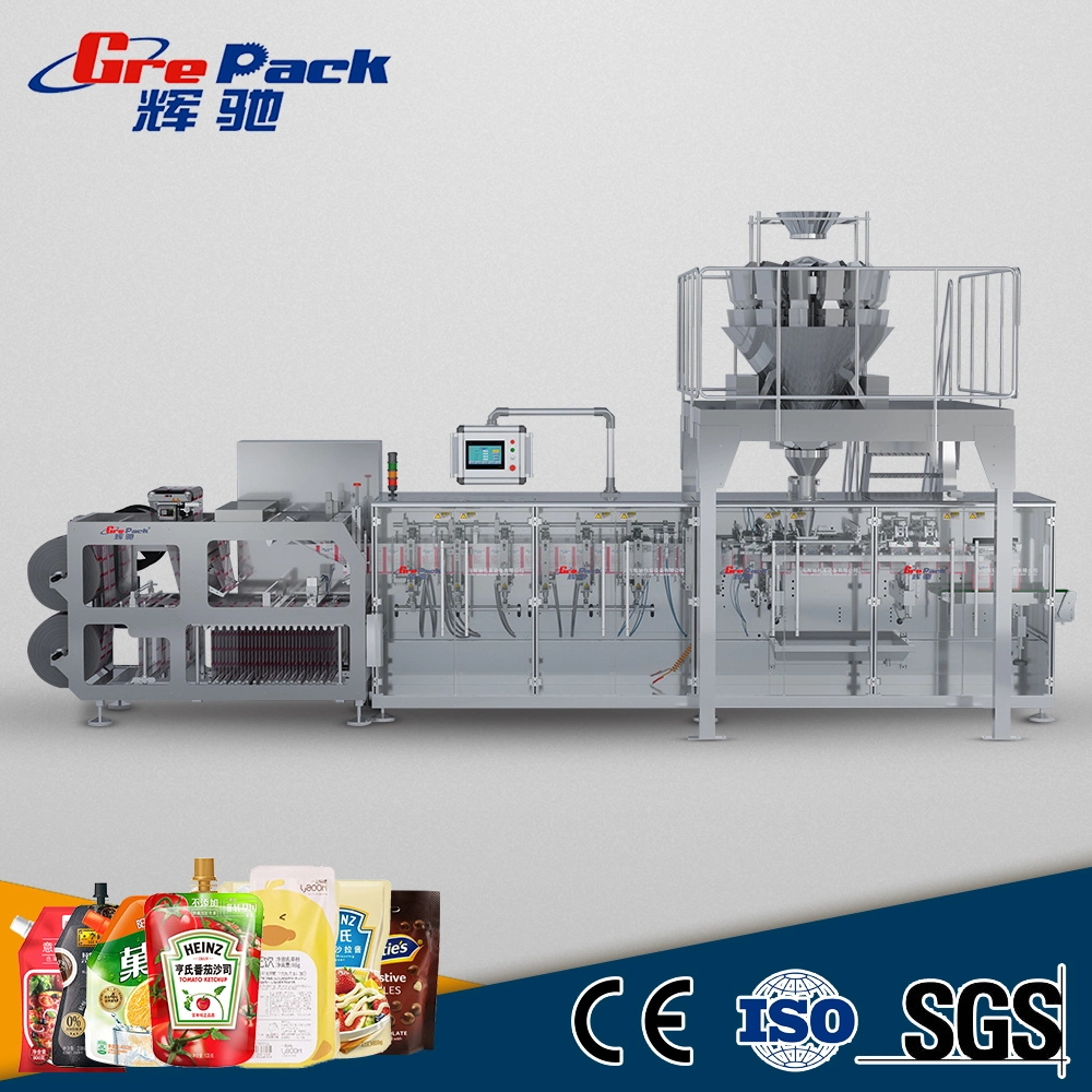 Granule Grain Salt Sugar Coffee Rice Nuts Snack Beef Jerky Chocolate Biscuit Chips Doypack Pouch Bag Sachet Food Packaging Machine Food Packing Machine