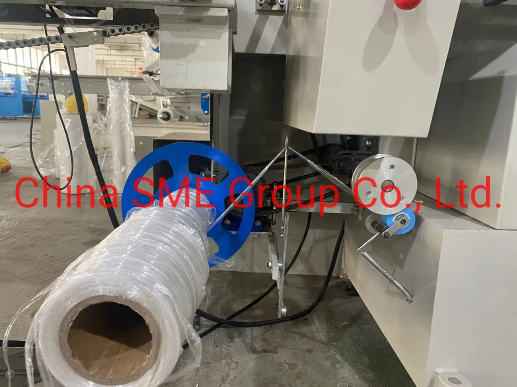 Automatic Shrink Flow Pack 350 Frozen Chicken Food Pallet Vegetable Cling Film Form Fill Seal Wrapping Flow Packaging Packing Filling Sealing Machine