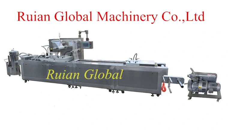 Full Automatic Continuous Film Stretching Salt Vegetable Vacuum Packing Machine