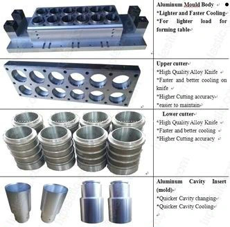 Tilting Mould Thermoforming Equipments Machine for Plastic Water Tea Coffee Milk Cup