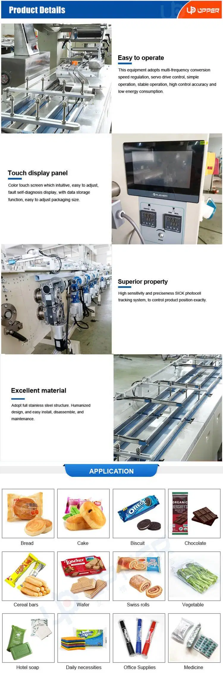 Frozen Seafood Product Packaging Line Squid Fish Ball Turtle Cling Film Stretch Film Vacuum Flow Feeding Packaging Machine