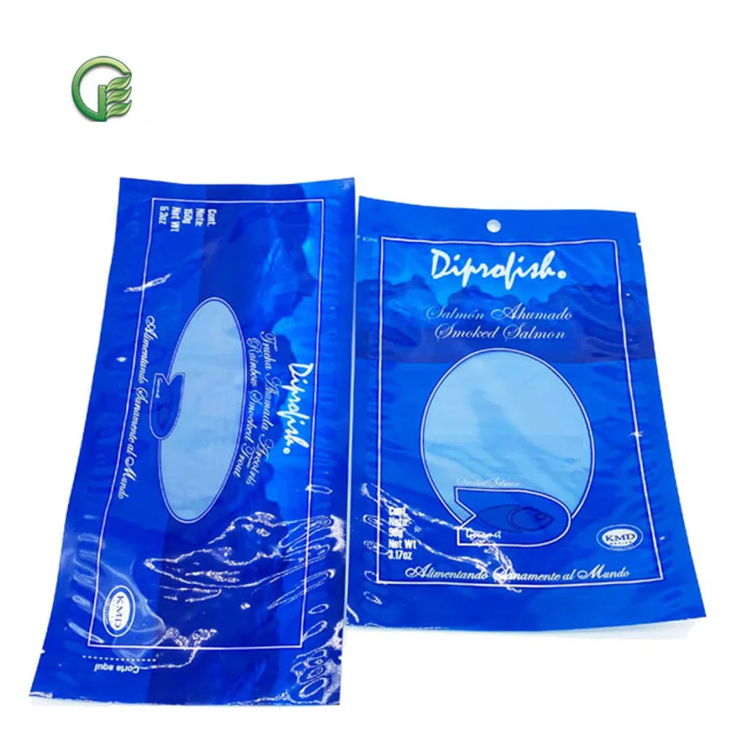 Cutsomized Plastic Laminated Vacuum Packaging Bag Meat Chicken Beef Fish Frozen Food Pouches 3 Side Seal Flexible Pouch