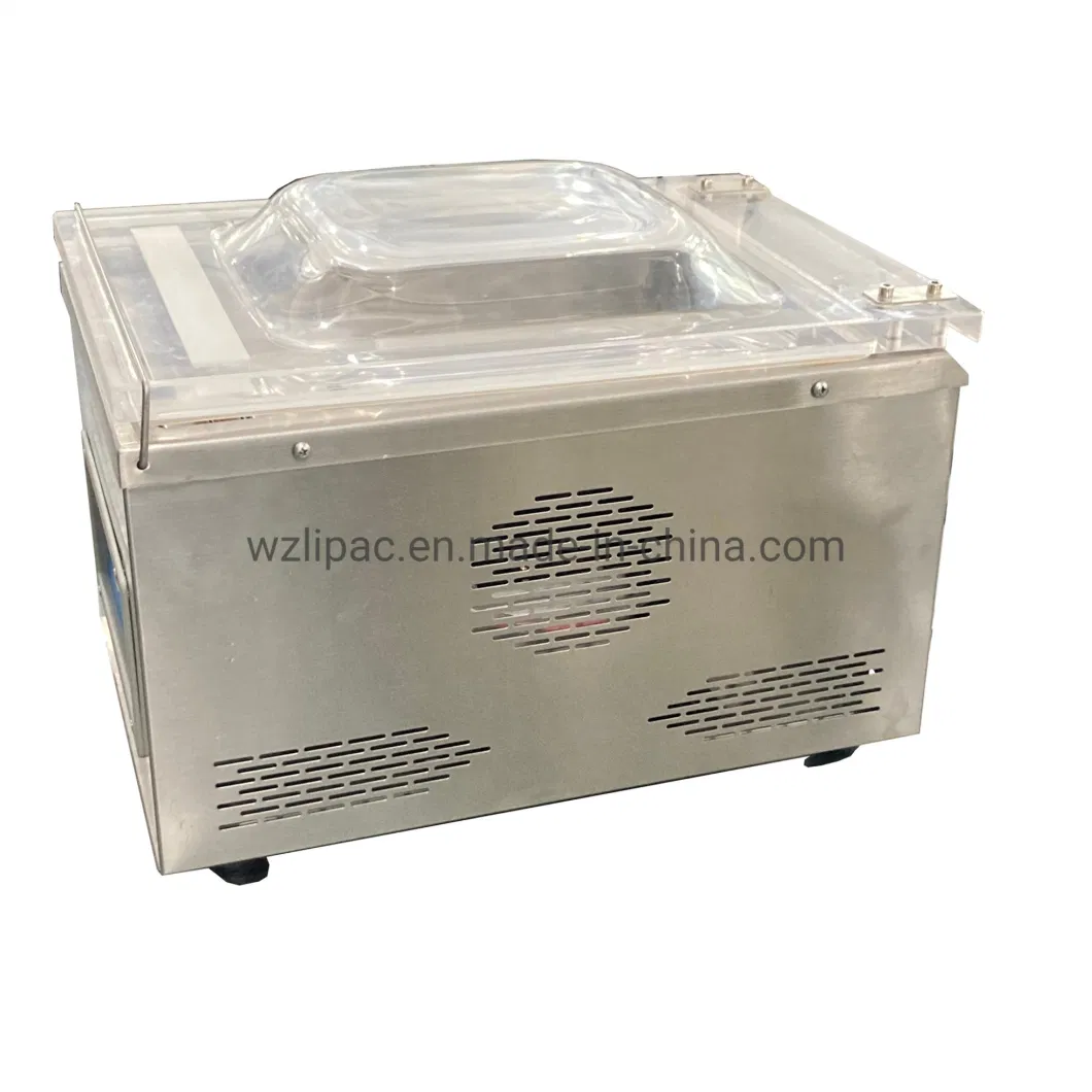 Hot Sale Automatic 100% Vacuum Table Top Mini Home &amp; Kitchen Tea Meat Dry Food Fruit One Chamber Full Vacuum Packing Machine