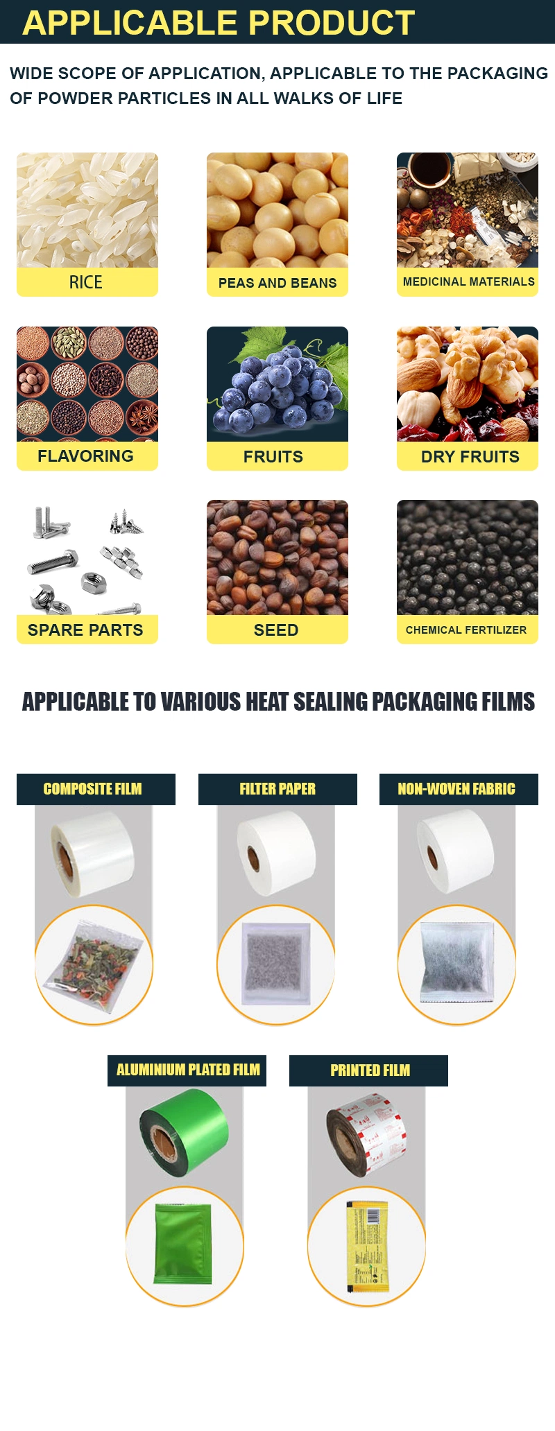 200g 1 Kg 1kg 5kg Fully Automatic Bag Rice Weighing Packing Machine Seal Fill Seed Sugar Bean Cooked Puffed Paper Cacao