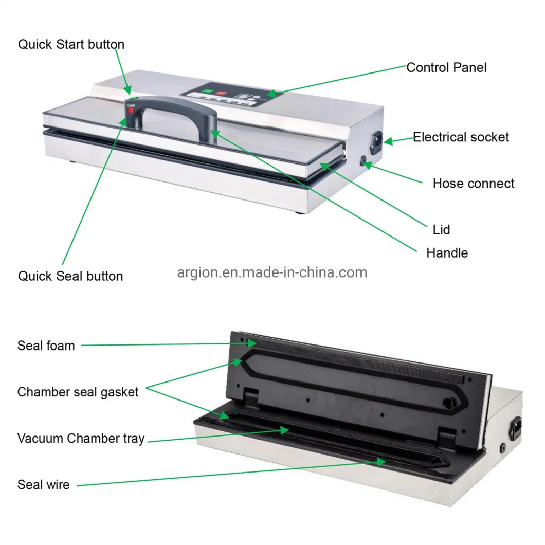 Hot Seal 40-Cm-Width Commercial Vacuum Packing Machine for Kitchen