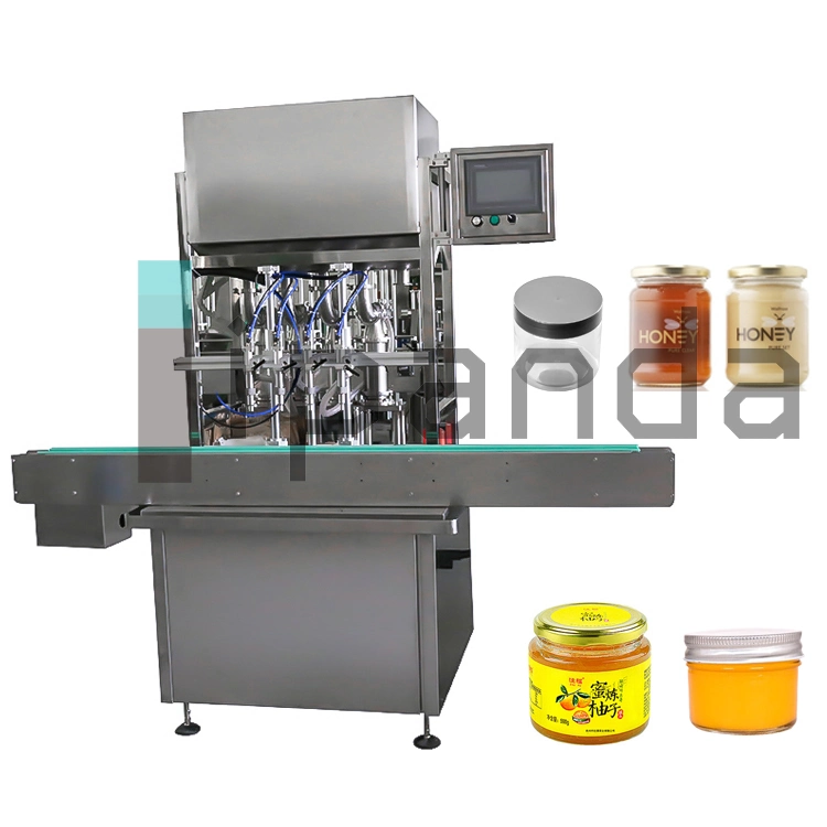 Mayonnaise Bottle Capping Fruit Jam Jar Sealing Sauce Paste Honey Filling Machine