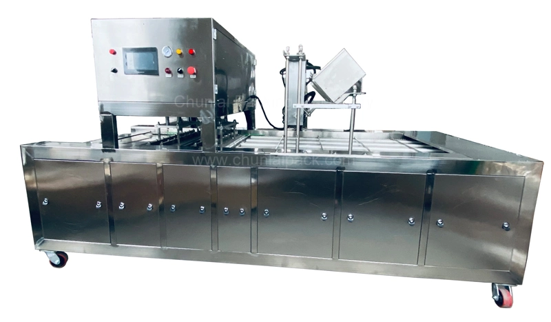 Fast Food Ready Meal Aluminium Foil Container Folding Sealing Packing Machine