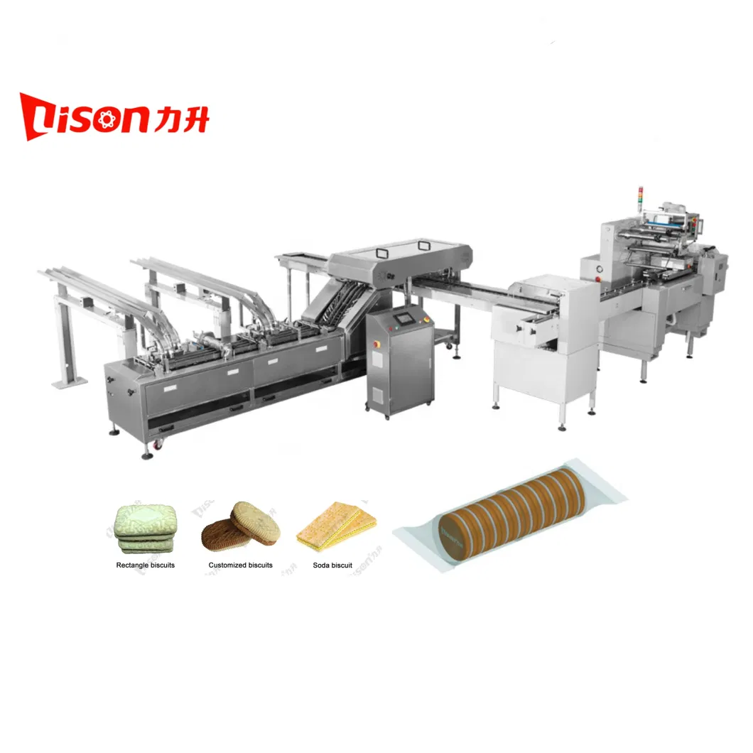 Biscuits on Edge Packing Machine Marie Biscuits Cookies on Edge Packaging Wrapping Machine Bakery Machinery