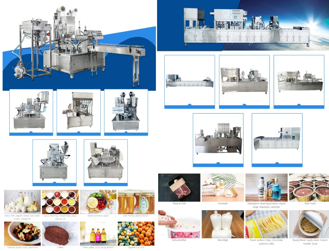 Cups, Trays, Box Map Modified Atmosphere Packaging Machine Food Vegetable Fruit Sandwich