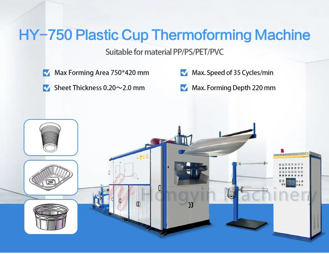 Plastic PP/PS/Pet Mineral/Starbucks/Jelly/Water Cup Thermoforming Machine/Cup Making Machine/Cup Forming Machine/ Cup Thermoformer Machine