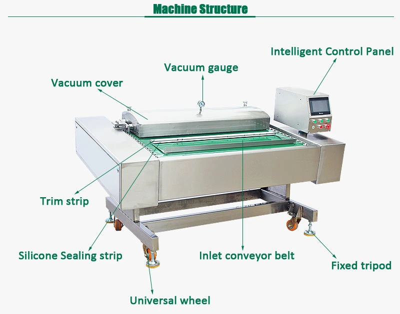 Strong Suction Carrots Fresh Noodle Mushroom Garlic Vacuum Packing Machine Wy-1000s