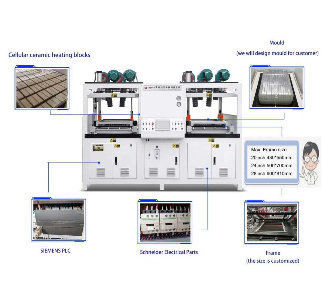 Thermoformer Vacuum Forming Machine Plastic Luggage Making Machine