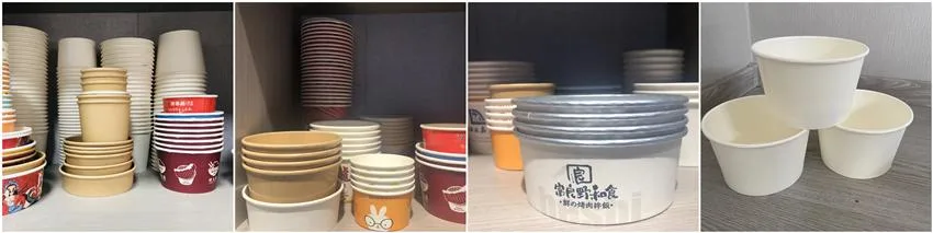 Disposable White Kraft Paper Soup Cup Bowl Take Away Lunch Packing Takeout Food Packaging Bucket Forming Machine