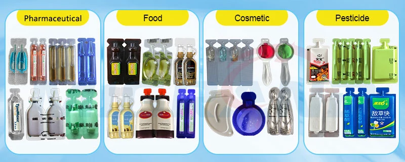 Automatic Plastic Ampoule Vial Thermoforming Filling Sealing Packaging Machine for Single Dose Olive Oil