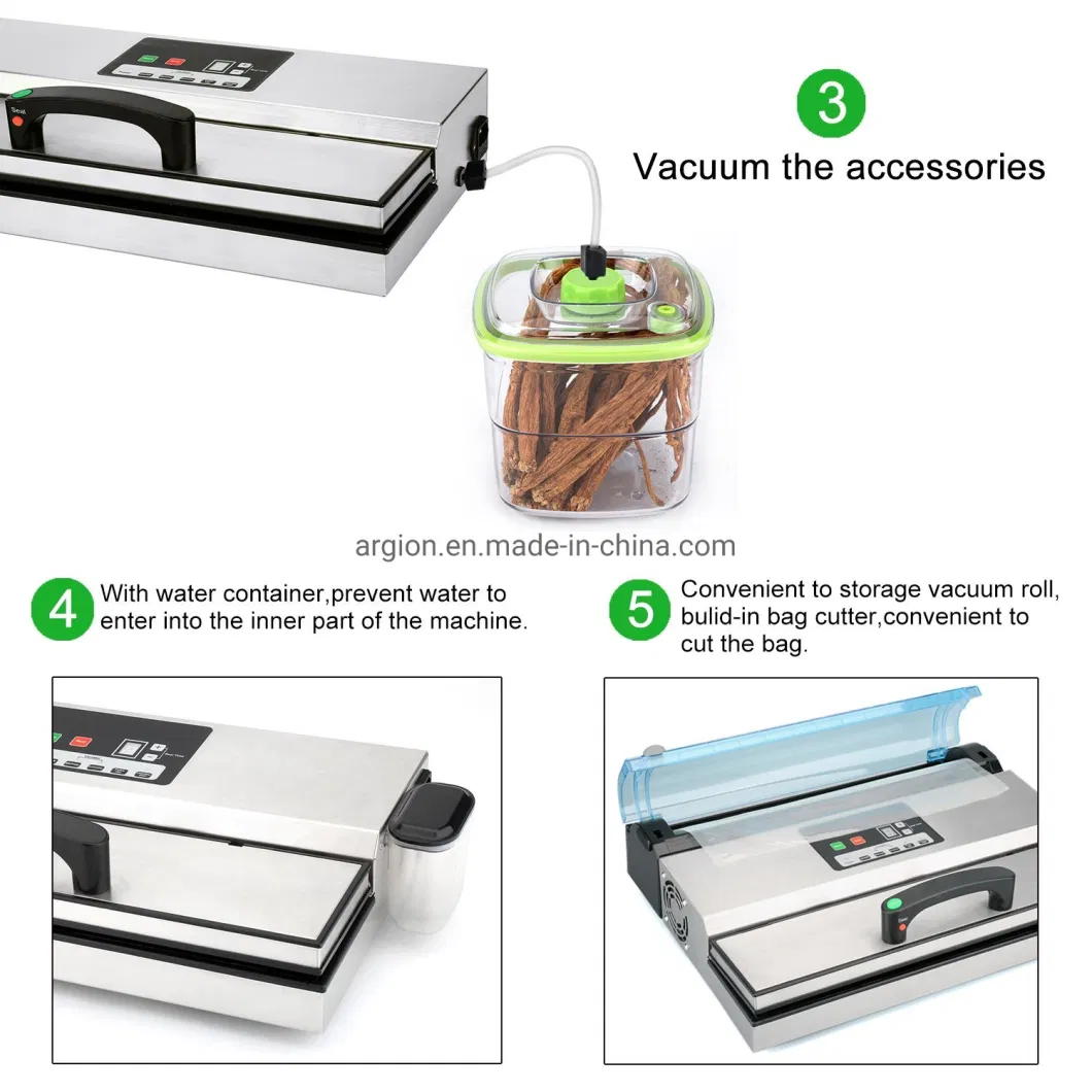 Hot Seal 40-Cm-Width Commercial Vacuum Packing Machine for Kitchen